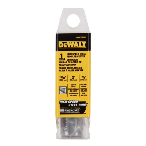 Save up to $40 off on Select DEWALT Bare Tools | Dewalt DWAC02015 15/16 in. x 2 in. High Speed Steel Annular Cutter 3/4 in. Weldon image number 0