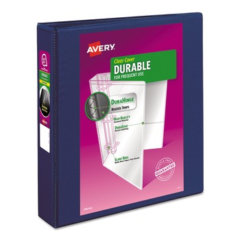 Avery 17024 3 Slant Rings 1.5 in. Capacity 11 in. x 8.5 in. Durable View Binder with DuraHinge - Blue