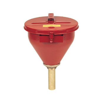 PRODUCTS | Justrite Self-Closing Cover 6 in. Flame Arrester Safety Drum Funnel - 8207