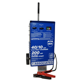 PRODUCTS | Associated Equipment US20 6V/12V 40 Amp/10 Amp 200 Amp Crank Assist Weather-Resistant Fast Charger