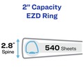  | Avery 79777 3 One Touch EZD Rings 2 in. Capacity 11 in. x 8.5 in. Heavy-Duty View Binder with DuraHinge - Purple (6/Carton) image number 1