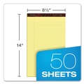  | Ampad 20-030R Gold Fibre 8.5 in. x 14 in. Wide/Legal Ruled Writing Pads - Canary Yellow (1-Dozen) image number 1