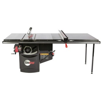 SawStop 230V 7.5 HP 3-Phase Cabinet Saw with 52 in. Industrial T-Glide Rip Fence, Rails and Extension Table - ICS73230-TGI252-SI