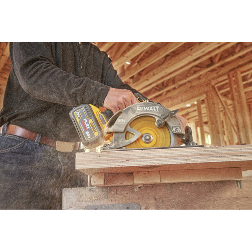 Dewalt 60V MAX Brushless 7 1 4 in. Cordless Circular Saw Kit with 2 6Ah Batteries and Charger DCS575T2