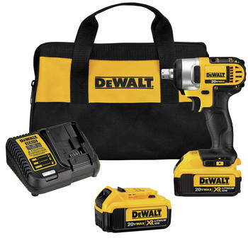 Dewalt 20V MAX XR Lithium-Ion 1/2 in. Cordless Impact Wrench Kit with 2 Batteries (4 Ah) - DCF880M2
