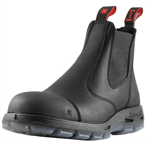 Footwear | REDBACK BOOTS USA USBBKSC9.5 Easy Escape HD 6 in. Slip-On Steel Toe Boots with Scuff Cap - Size 10.5 US/Size 9.5 UK, Black image number 0