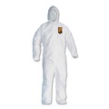  | Ansell KCC 46114 A30 Elastic-Back and Cuff Hooded Coveralls - Extra Large, White (25/Carton) image number 0