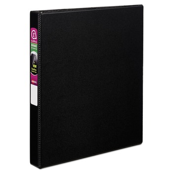 Avery 11 in. x 8.5 in. 1 in. Capacity 3 Rings Durable Non-View Binder with DuraHinge and Slant Rings - Black - 27250