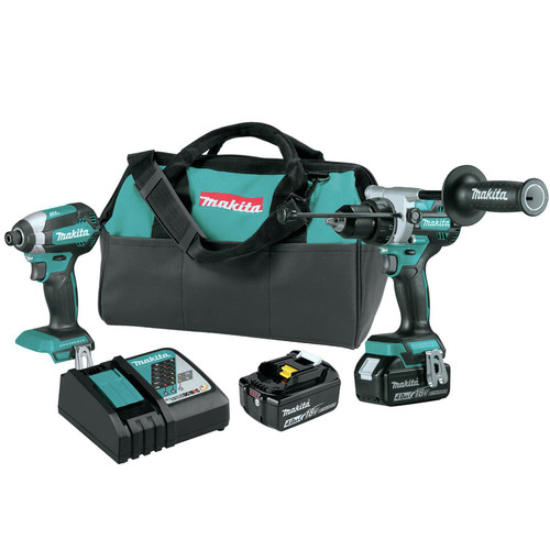 Clearance Center | Makita XT291M 18V LXT Brushless Lithium-Ion 1/2 in. Cordless Hammer Driver Drill / Impact Driver Combo Kit with 2 Batteries (4 Ah) image number 0