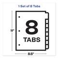 July Member-Exclusive Offer Save 10% off on One Item | Avery 11450 11 in. x 8.5 in. 8-Tab Clear Label Plastic Dividers with Printable Label Strip - Frosted Clear Tabs (1-Set) image number 4