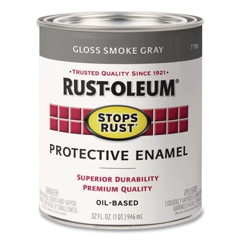 Rust-Oleum Stops Rust 1-qt. Can Brush-On Protective Enamel Paint - Gloss Smoke (2/Carton) - 7786502