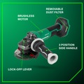 Angle Grinders | Metabo HPT G1812DFQ4M 18V MultiVolt Brushless Paddle Switch Lithium-Ion 4-1/2 in. Cordless Angle Grinder (Tool Only) image number 5