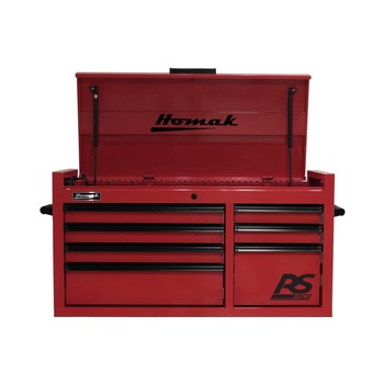 PRODUCTS | Homak RS PRO 41 in. 7 Drawer Top Chest With Outlet - Red - RD02004173
