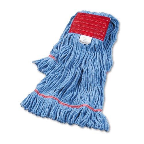  | Boardwalk BWK503BLEA 5 in. Super Loop Cotton/Synthetic Fiber Wet Mop Head - Large, Blue image number 0