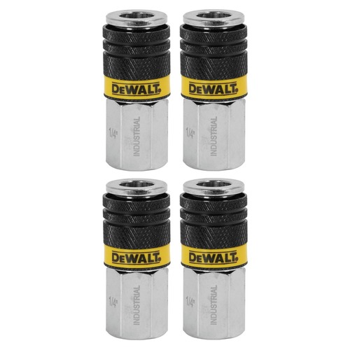 Air Tool Adaptors | Dewalt DXCM036-0228 4-Piece Industrial Female Couplers image number 0