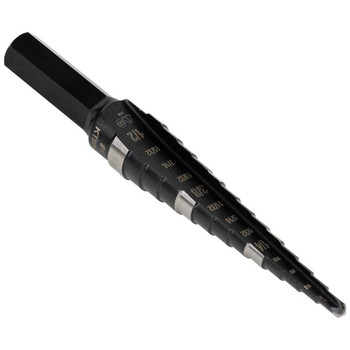 Klein Tools 1/8 in. - 1/2 in. #1 Double-Fluted Step Drill Bit - KTSB01