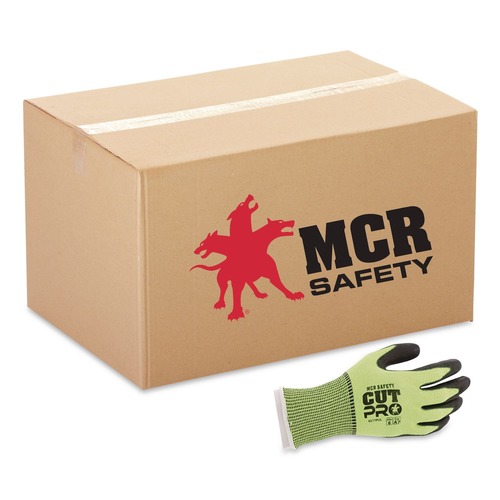 Work Gloves | MCR Safety 9277PUL Cut Pro Gloves - Large/Black/Lime (1-Dozen) image number 0
