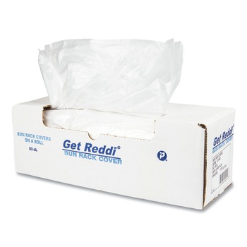 Inteplast Group 52 in. x 80 in. 15 Micron Bun Rack and Pan Cover - Clear (50/Carton) - BR52X80