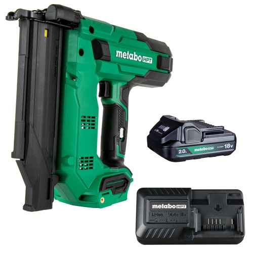 Brad Nailers | Metabo HPT NT1850DGM 18V MultiVolt Lithium-Ion 18-Gauge Compact Cordless Brad Nailer Kit (2.0 Ah) image number 0