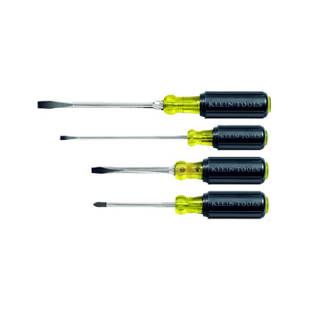SCREWDRIVERS | Klein Tools 4-Piece Slotted and Phillips Screwdriver Set with Cushion-Grip Handles and Tip-Ident - 85105