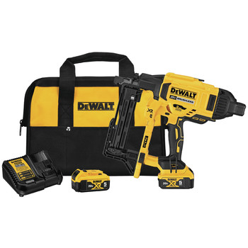 CROWN STAPLERS | Dewalt 20V MAX XR Brushless Lithium-Ion 9 Gauge Cordless Fencing Stapler Kit with (2) 5 Ah Batteries - DCFS950P2