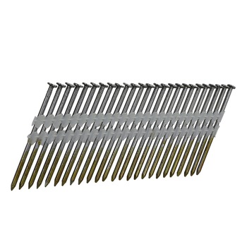 POWER TOOLS | NuMax (500-Piece) 21 Degrees 3 in. x .131 in. Plastic Collated Brite Finish Full Round Head Smooth Shank Framing Nails - FRN.131-3B500