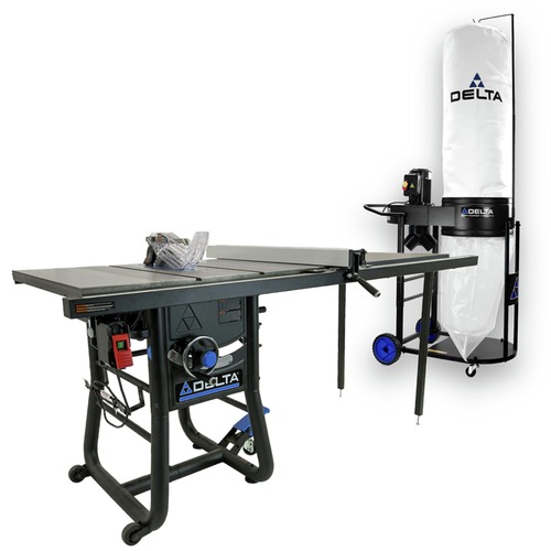 Table Saws | Delta 36-5152T2D 52 in. Rip Capacity Contractor Table Saw with Cast Extension and 1 HP Dust Collector image number 0