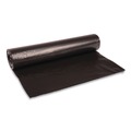  | Boardwalk H8048EKKR01 40 in. x 48 in. 45 gal. 1 mil Recycled Low-Density Polyethylene Can Liners - Black (100/Carton) image number 0