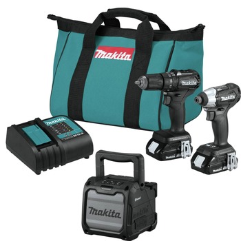 COMBO KITS | Makita 18V LXT Brushless Sub‑Compact Lithium‑Ion Cordless 2-Tool Combo Kit with Job Site Speaker (1.5 Ah) - CX203SYBXRM