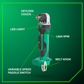 Right Angle Drills | Metabo HPT DN18DSLQ4M 18V Lithium-Ion 3/8 in. Cordless Angle Drill (Tool Only) image number 3