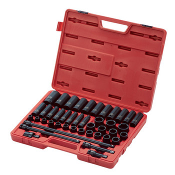 POWER TOOLS | Sunex 2569 43-Piece 1/2 in. Drive Metric Master Impact Socket Set