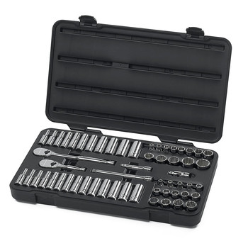 GearWrench 57-Piece SAE/Metric 3/8 in. Drive 12 Point Socket and Wrench Set - 80551