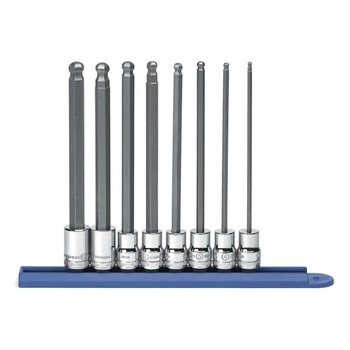 GearWrench 8-Piece 3/8 in. Drive Metric Long Ball Hex Bit Socket Set - 80573