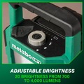 Work Lights | Metabo HPT UB18DCQ4M 18V MultiVolt Lithium-Ion 4000 Lumen LED Cordless Work Light (Tool Only) image number 4