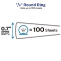 July Member-Exclusive Offer Save 10% off on One Item | Avery 15766 3 Rings 0.5 in. Capacity Flexi-View 11 in. x 8.5 in. Binder with Round Rings - Navy Blue image number 2