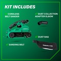 Belt Sanders | Metabo HPT SB3608DAQ4M 36V MultiVolt Brushless Lithium-Ion 3 in. x 21 in. Cordless Belt Sander (Tool Only) image number 4