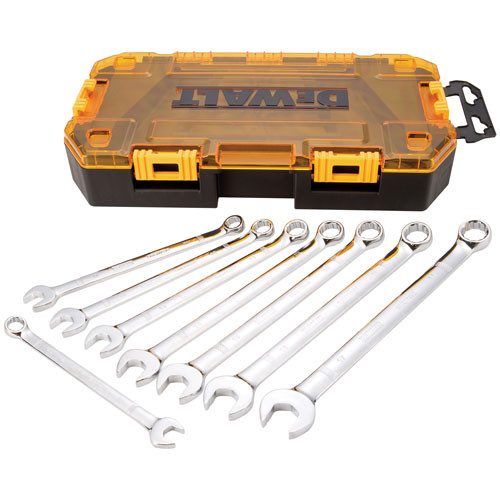 Wrenches | Dewalt DWMT73810 8-Piece Stackable Combination Wrench Set (Metric) image number 0