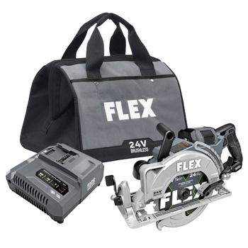 PRODUCTS | FLEX 24V Stacked Lithium Advantage Brushless 7-1/4 in. Cordless Rear Handle Circular Saw Kit (10 Ah) - FX2141R-1J
