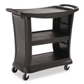 Customer Appreciation Sale! Save up to $60 on Select Tools | Rubbermaid Commercial FG9T6800BLA Executive 3-Shelf Service Cart - Black image number 1