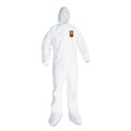  | Ansell KCC49127 A20 Elastic-Back, Hood and Boots Breathable Particle Protection Coveralls - Quadruple Extra Large, White (20/Carton) image number 0