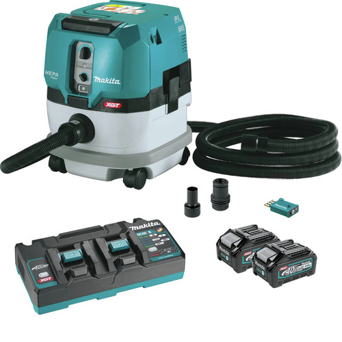 Clearance Center | Makita GCV02PMU 40V max XGT Brushless Lithium-Ion 2.1 Gallon Cordless AWS HEPA Filter Dry Dust Extractor Kit (4 Ah) image number 0