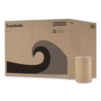 Boardwalk 8 in. x 350 ft. 1-Ply Hardwound Paper Towels - Natural (12/Carton) - B6252