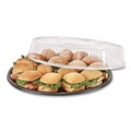  | WNA A518PBL 18 in. Diameter Caterline Casuals Thermoformed Plastic Platters - Black (25/Carton) image number 3