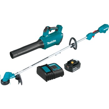 OUTDOOR POWER COMBO KITS | Makita 18V LXT Brushless Lithium-Ion 13 in. Cordless String Trimmer and Blower Combo Kit (4 Ah) - XT287SM1
