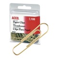 July Member-Exclusive Offer Save 10% off on One Item | ACCO A7072533 No. 2 Smooth Gold Tone Paper Clips - Gold (50/Box) image number 0