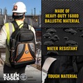 Cases and Bags | Klein Tools 55421BP-14 Tradesman Pro Tool Backpack with 39 Pockets, Molded Base and Small Zipper Pouch image number 5