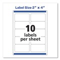 July Member-Exclusive Offer Save 10% off on One Item | Avery 05163 2 in. x 4 in. Shipping Labels with TrueBlock Technology for Laser Printers - White (10/Sheet, 100 Sheets/Box) image number 1