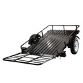 Utility Trailer | Detail K2 MMT4X6O 4 ft. x 6 ft. Powder-Coated Open Side Multi Purpose Utility Trailer - Black image number 1