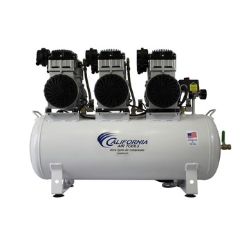AIR TOOLS AND EQUIPMENT | California Air Tools 6 HP 20 Gallon Ultra Quiet and Oil-Free Stationary Air Compressor with Auto Drain Valve - CAT-20060CAD
