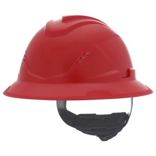 Hard Hats | MSA 10215829 V-Gard C1 Fas-Trac III Full Brim Vented Hard Hat - Red image number 0